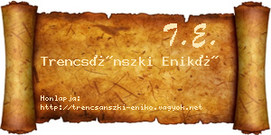 Trencsánszki Enikő névjegykártya